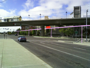 Click to see PRT along Main Street passing under LRT